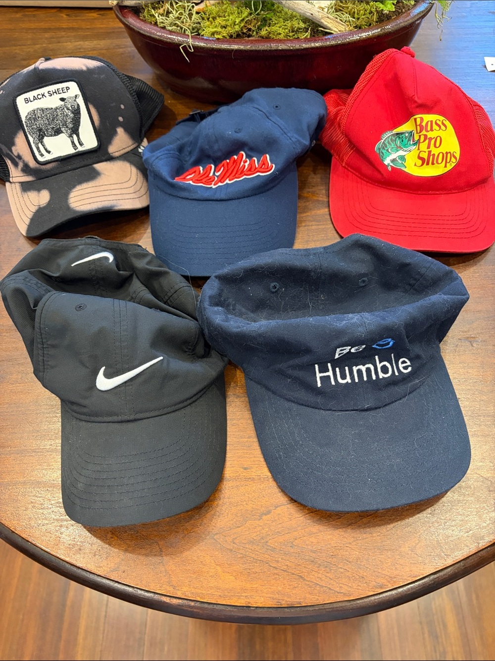Mixed Logo Baseball Caps - Nike, Bass Pro Shops & More (Black, Red, Navy)